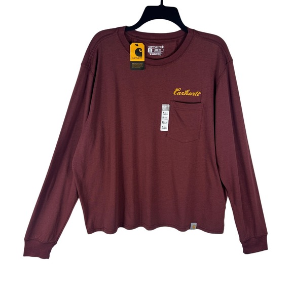 Carhartt Tops - Carhartt Womens XL Loose Fit Lightweight Long Sleeve T-Shirt TK6308-W NEW